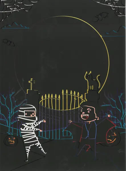 Obrázek škrabací Mark 9 ks 10 Halloween