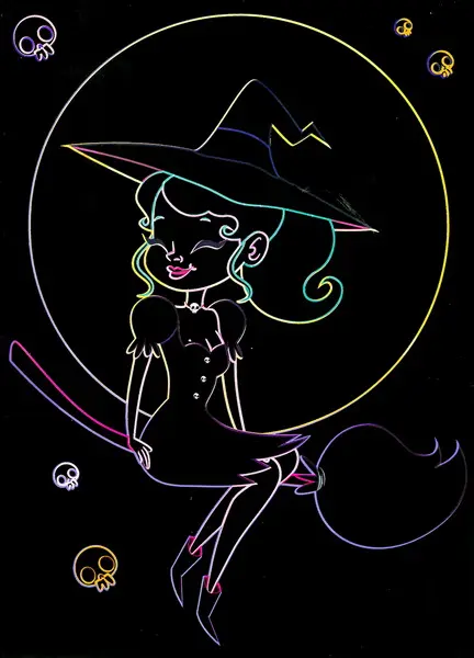 Obrázek škrabací Mark 9 ks 12 čarodějka