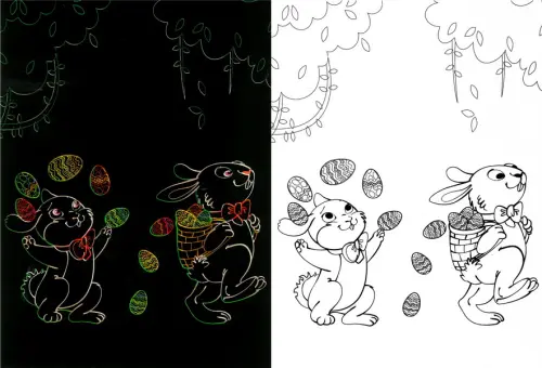 Obrázek škrabací Mark 9 ks 13 velikonoce