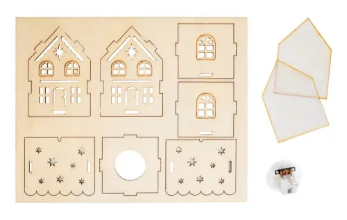 Ozdoba dřevěná Natural Christmas 02