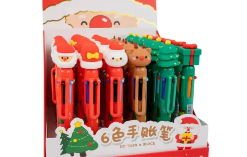 Pero kuličkové šestibarevné Merry Christmas mix