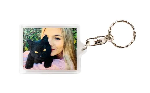 Foto klíčenka plastová čirá
