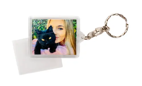 Foto klíčenka plastová čirá