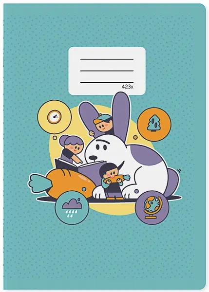 Sešit 423x bezdřevý formát A4 2/3 strany linka 1/3 strany čistá 20 listů