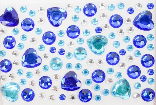 Kamínky samolepicí 02 srdce 10 ks