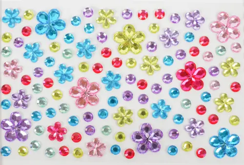 Kamínky samolepicí 03 kytičky 10 ks