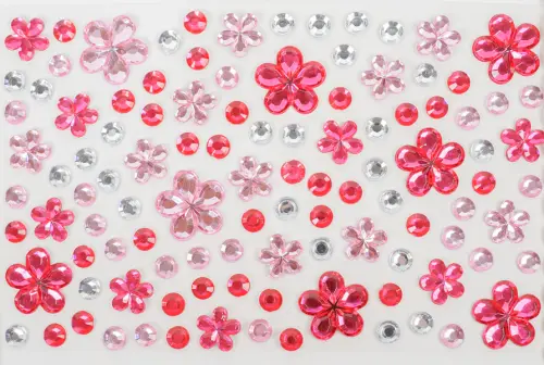 Kamínky samolepicí 03 kytičky 10 ks