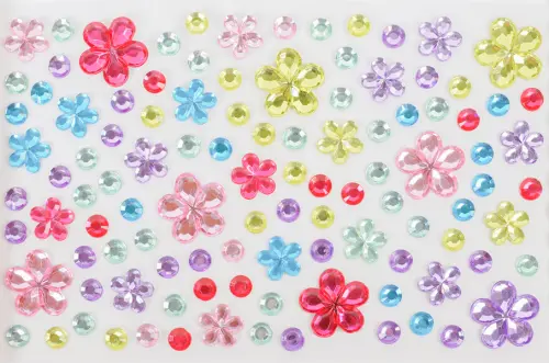 Kamínky samolepicí 03 kytičky 10 ks