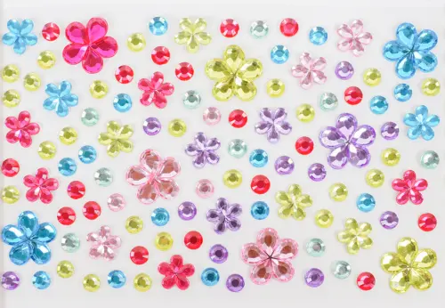 Kamínky samolepicí 03 kytičky 10 ks