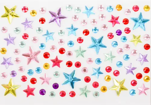 Kamínky samolepicí 05 hvězdy 10 ks