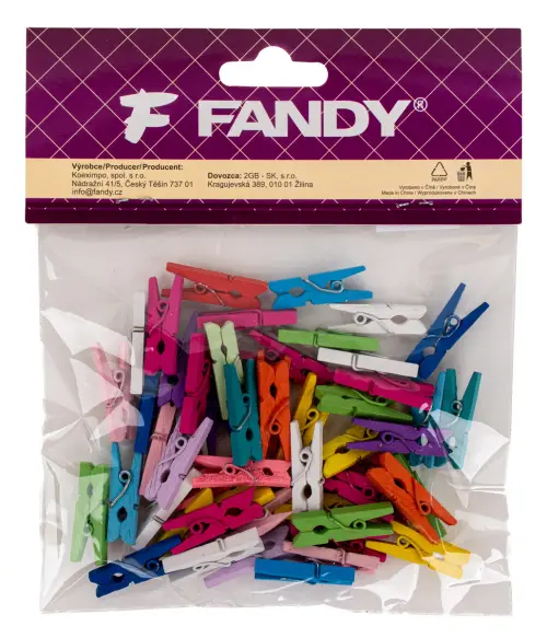 Kolíčky dekorační Color malé