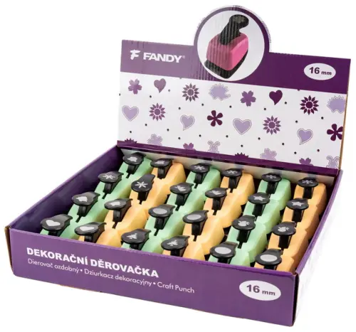 Děrovačka dekorační 16mm set D zima