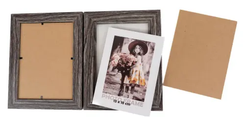 Fotorámeček Narvik 13x18/2 2 šedohnědý